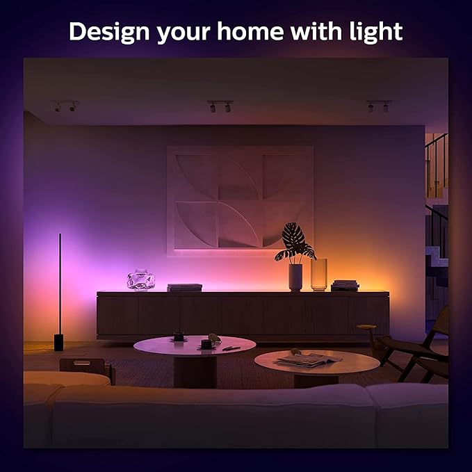 Philips Hue Indoor 6-Foot Smart LED Light Strip Base Kits with Plugs - Flowing Multicolor Effect - 2 Pack - Control with Hue App - Compatible with Alexa, Google Assistant and Apple HomeKit