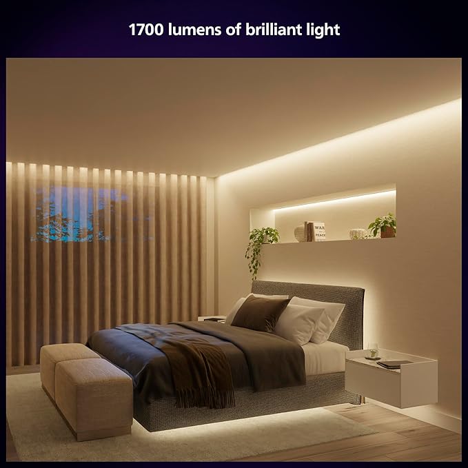 Philips Hue Indoor 16 Ft Smart LED Solo lightstrip Base Kit - Control with Hue App - Compatible with Alexa, Google Assistant and Apple HomeKit| (Pack of 4)