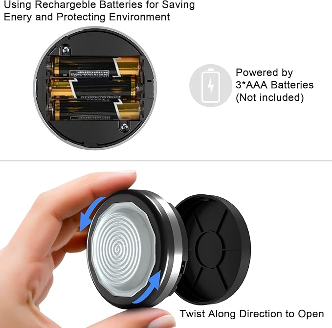 Starxing Puck Lights with Remote Control, Under Cabinet Lighting Dimmable Timer, Led Lights Battery Operated Powered for Kitchen Closet Bedroom(Black)