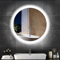 20“ x 20” LED Bathroom Smart Mirror, Round Mirror with Three Color Light Temperature Brightness Settings,Backlit + Front Lit,Wall-Mounted Vanity Mirror with Memory Function