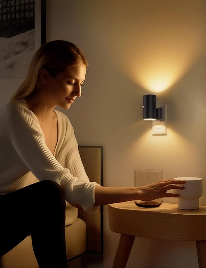 L LOHAS LED Motion Sensor Night Light Plug in, Motion Activated Night Light, 0-100LM Dimmable, 3000K Soft White, Motion Sensor Light Indoor for Bathroom Hallway Bedroom Stairway Kids Elderly, 2 Pack
