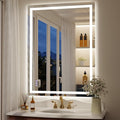 36"x30" Smart LED Bathroom Mirror - Dimmable Brightness, Backlit & Frontlit Lighting, 3 Color Modes, Anti-Fog, Memory Function, Wall Mounted Lighted Vanity Makeup Mirror