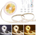 CCT COB Smart LED Strip - 32.8ft/10m Tunable White 2700K-6500K 24V Dimmable Strip Light with Remote 6400LEDs CRI90+ Compatible with Alexa/Google Assistant Cuttable Tape Light for DIY Indoor Lighting