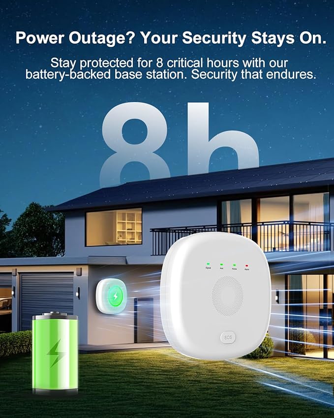 Alarm System for Home Security - Wireless Home Burglar Security System, Expandable, Standalone Keypad, Door/Window Sensors & Motion Detectors & Remote, App Alerts, No Monthly Fee, Alexa Compatible