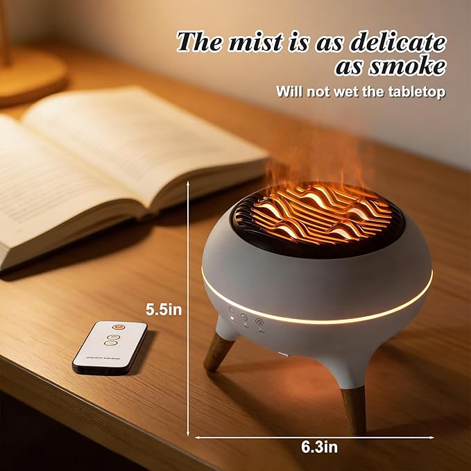 Essential Oil Diffuser 350ml, Essential Oils Large Room, Ultrasonic Aroma Diffuser with Remote Control,Timer, 7Colors Light Humidifier for Bedroom Home Office Hotel(White)
