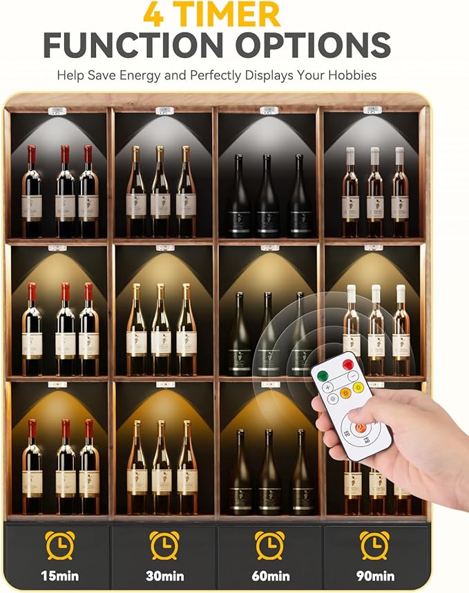 Puck Lights with Remote, Rechargeable Battery Touch Push Lights, 3 Colors Led Under Cabinet Lighting, 1500mAh Wireless Tap Light, Stick on Closet Light for Kitchen, Pantry, Shelves (White 3 Pack)