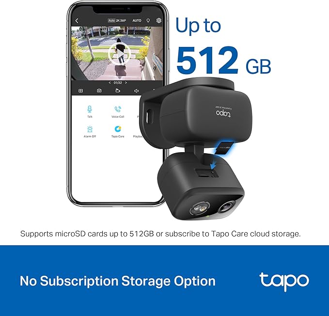 Tapo 2K Indoor/Outdoor Pan/Tilt Wired Security Camera - Baby Monitoring, Person & Baby Cry Detection, 360° Motion Tracking, Color Night Vision, Subscription-Free Local Storage or Optional Cloud, C217