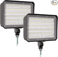 CINOTON 100W LED Flood Lights Outdoor, 14000LM IP65 Waterproof Outdoor Security Wall Light Fixture with 180°Knuckle for Warehouse Porch Barn Garage Building 5000K 100V-277V 2 Pack