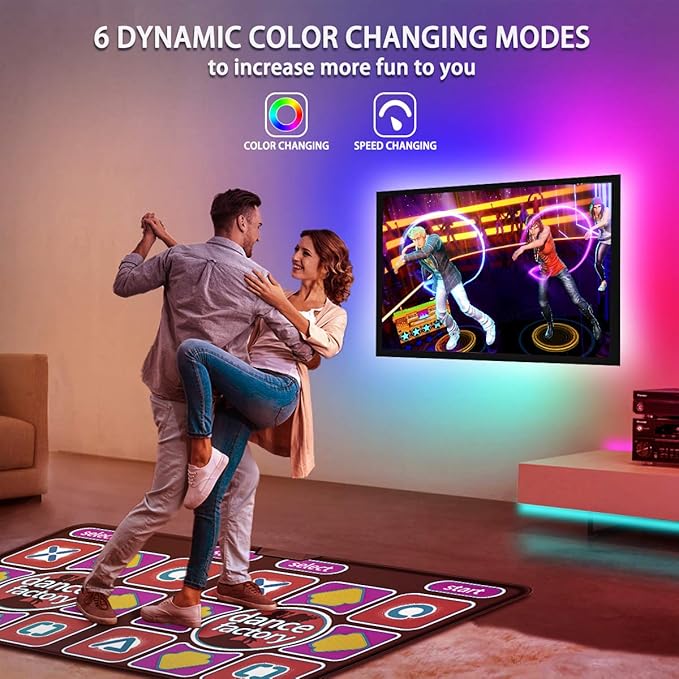 MY BEAUTY LIGHT LED Lights for TV, 19.36ft TV LED Backlight for 85-90in TV, 4096 DIY Colors Options RGB LED Strip Lights Behind TV, Smart Led Ambient Lighting for Bedroom Gaming Room Decor