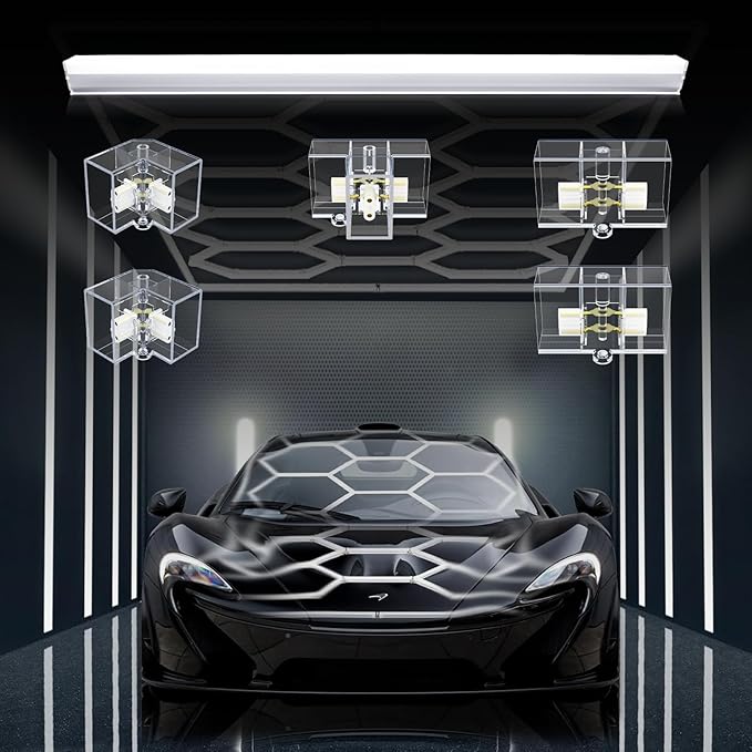 Hexagon LED Garage Light Long Tube Accessory Kit | Includes 46.5-inch Long Tube, 2 x 90° Two-Way Connectors, 1 x 90° T Connector, 2 x 180° Two-Way Connectors
