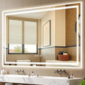 72x36 LED Bathroom Mirror with Lights - Dimmable, Anti-Fog, 3 Color Backlit & Front Lit Mirror for Bathroom, Shatter-Proof Tempered Glass, Easy Installation