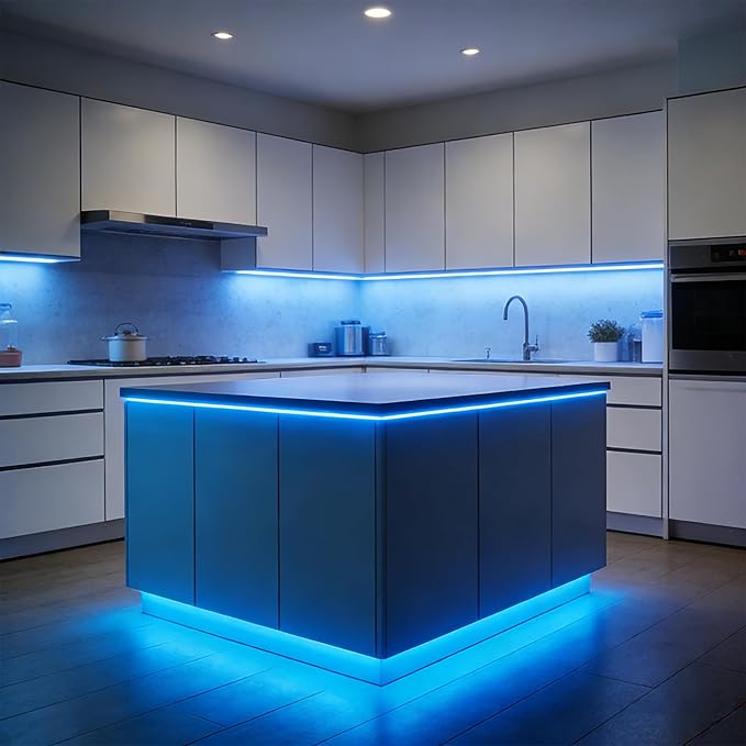 5V USB LED Strip Lights, 3.28FT COB Light Strip ICE Blue, Short LED Strip Light, Flexible Bright 5V Led Strip for Under Cabinet, Kitchen, TV Backlight, Shelves, Displays and TV Lights