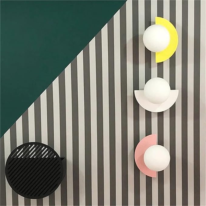 Bedside LED Macaron Room Wall Lamp Minimalist LivingRoom Background Decoration Sconce Colorful Lighting(White)