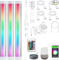 RGB Under Cabinet Lighting Strips Plug in LED Closet Light with Alexa,Google Home,Smart APP,Remote Control,12V Under Counter Light Fixtures Dimmable for Kitchen,Shelf,Linkable Light Bars,3pcs