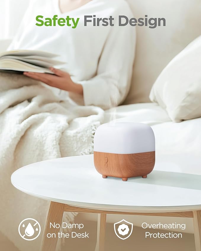 InnoGear 150ml Essential Oil Diffuser, 5-in-1 Diffusers for Home Scent 8 LED Color Aromatherapy Diffuser Air Desk Mini Humidifier Small Vaporizer Aroma Diffuser for Computer Laptop Office, Medium