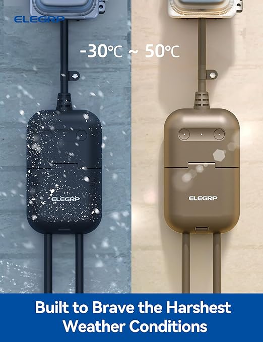 ELEGRP PQR22 Outdoor Smart Dimmer Plug Waterproof IP66, Smart WiFi Plug with 2 Individually Sockets, Compatible with Alexa & Google Assistant, Outdoor Dimmer for String Lights, UL Listed, 2 Pack