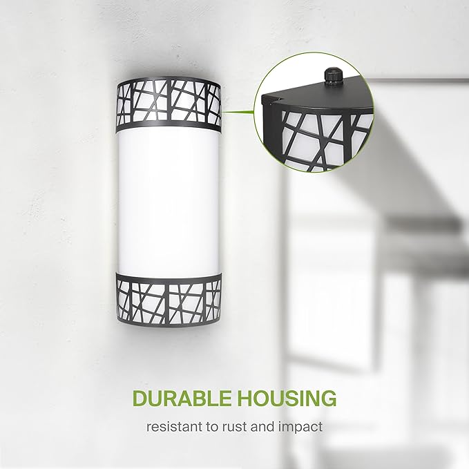 ASD 12 Inch LED Indoor Wall Sconce - Matte Black Modern Dimmable 15W 2700K-5000K Adjustable Wall Mounted Light Fixtures, Wall Lights for Bedroom, Bathroom, Living Room, Hallway Decor - ETL