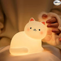 Cat Night Light for Kids,7 Colors Lamp,Tap Dimmable,Rechargeable Portable and Squishy Silicone Led Nightlight,Kawaii Gift,Timing Bedside Lamp,Nursery,Toddler,Breastfeeding,Kids Room Decor,Birthday