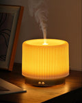 Essential Oil Diffuser -280ml Ceramic Diffuser for Large Room&Commercial Use, 2.4MHz Cool Mist Humidifier & Independent Decorative Light & Aromatherapy Diffuser, Pulse&Continuous Mist, Timer, Auto-Off
