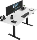VIVO Electric 71 x 30 in Standing Desk, Memory Height Adjustment, 1B Series, Holds 220 lbs, White Top Black Frame, DESK-KIT-1B7W