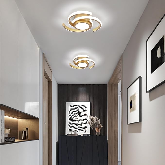 ADISUN LED Modern Ceiling Light,6000K Semi Flush Mount Ceiling Light Fixture,Unique Ceiling Lights for Living Room Bedroom Corridor Aisle Hallway Indoor Ceiling Lamp (D11 in*H2.9 in; 33W)
