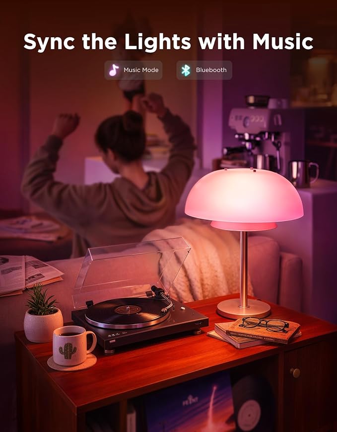 Govee Smart Light Bulbs, WiFi & Bluetooth Color Changing Light Bulbs, Music Sync, 16 Million DIY Colors RGBWW Color Lights Bulb, Work with Alexa, Google Assistant Home App, 800 Lumen, 2 Pack