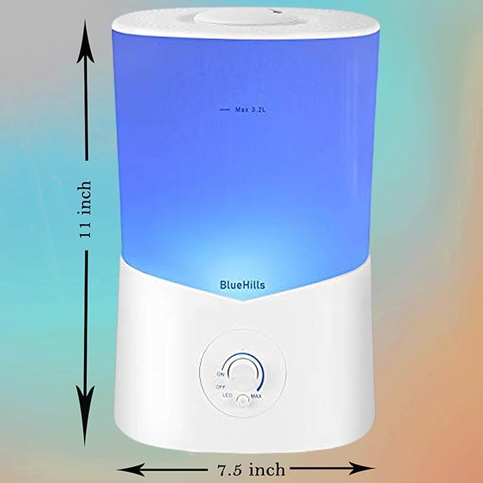 BlueHills Premium Set of Two Large 3000 ML and 4000 ML XL Essential Oil Diffusers Humidifier Combo for Large Room Home with Décor LED Lights Great Gift – Value Pack of White