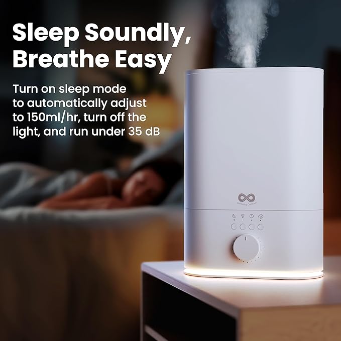 Everlasting Comfort 6L Humidifiers for Bedroom, Quiet 50HR Runtime No-Filter Supersized Cool Mist Humidifier Large Room for Whole House, Plants, Baby Nursery, Allergies, Dry Skin, Congestion, Indoor