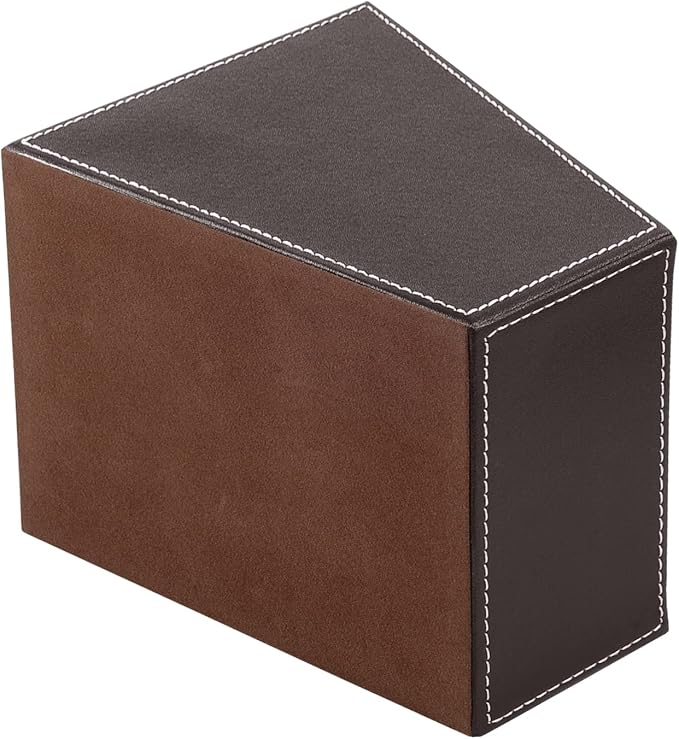 TV Remote Control Holder with 3 Compartments, Storage Rack, Storage Box, Media Accessory Storage, Desk Organizers (Brown(2 pieces))