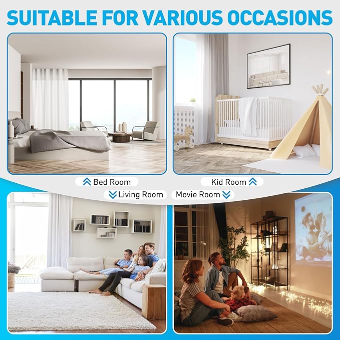 Smart Electric Curtains Track, Ceiling Curtains Track Adjustable Retractable Motorized Curtain Rod From 59 to 106 Inches, Automatic Curtain Opener, Work with Alexa/Google Home/Tuya Voice Control