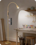 Reading Floor Lamp, 74.2" Tall LED Lamp, with 360° Flexible Gooseneck & Touch & Remote Control, Ajustable Color & Beam, Crafts Standing Lamp, for Reading, Task Craft, Living, WD16LD05