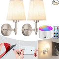 Peel and Stick Wall Sconces, No Drilling Stick On Wall Sconce, Wireless Battery Operated Wall Lights, Adhesive Wall Lamp with 10000mAh Battery Bulb for Bedroom Living Room Decor