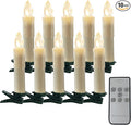 Short Candlesticks LED Taper Candles, 4inches Battery Chandelier Remote LED Candle Sticks Flameless Candlesticks Timer Tapered Candles with Clip for Hotels Bars Churches Harry Potter Party