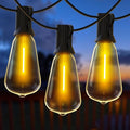 Vocevos Outdoor String Lights, 50FT Heavy Duty Patio String Lights with 26 LED Dimmable Plastic Shatterproof Bulbs, ST38 0.6W Waterproof Light Strings for Backyard, Porch, Bistro, Cafe, 2700K