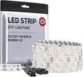 BTF-LIGHTING SK6812(Similar WS2812B) UL Listed RGBW RGB+Cool White(6000K) Individually Addressable DC12V 16.4FT 30LED/m 4 Colors in 1 Light Dream LED Strip IP30 White PCB(No Adapter or Controller)