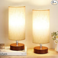 Small Table Lamp for Bedroom Set of 2 - Bedside Lamps for Night Stands, Minimalist Nightstand Light Lamp, Desk Lamps for Reading Room, Kids Room, Living Room, Office, Dorm