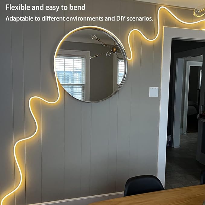 Vanity Lights for Mirror, Hollywood Style Makeup Lights with Dimmer and Power Supply, Waterproof, 16.ft/5M 600 Warm White LEDs Makeup Vanity for Bathroom (Mirror Not Included)
