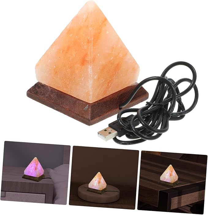 Ciieeo Pyramid Changing Light USB Night Light for Bedroom Living Room Office Decor Unique for Yoga and Meditation Spaces