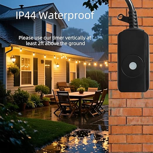 5GHz & 2.4 GHz Smart WiFi Plug, Outdoor Use, IP44 15 Amps,One Grounded Outlet, Heavy Duty, Alexa and Google Home Assistant, ETL Listed