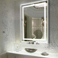 LED Vanity Mirror with Light, 24 x 32 Inch Smart Dimmable Dressing Mirror, Anti-Fog Mirror with CRI 95+ LED, Smart Touch Button, 3 Colors Lights for Wall, Bathroom, Living Room