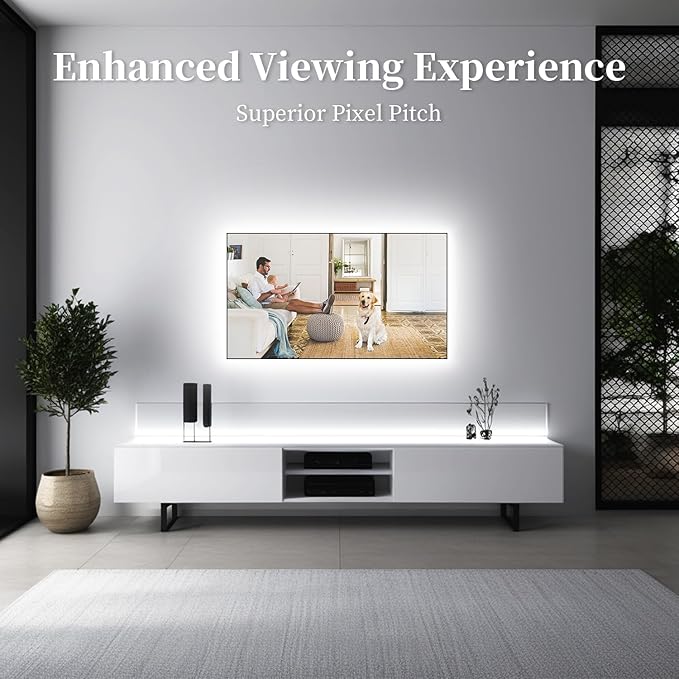 iNextStation 16.4ft/5M 6000K White COB Light Strip, DC12V CRI 93+ LED Strip Light, 8mm Width LED Tape Lights, Flexible LED Light TV Backlight, Outdoor, Bedroom, Mirror, Home Lighting Decor(No Plug)