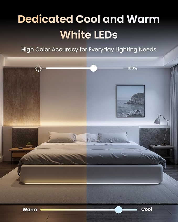 SwitchBot LED Strip Light 5M Work with Alexa, 72 LEDs/m, Matter LED Lights Compatible with Apple Home, Google Home, 16 Million Colors, Music Sync, DIY Color Changing RGB Lights for Bedroom, Party, TV