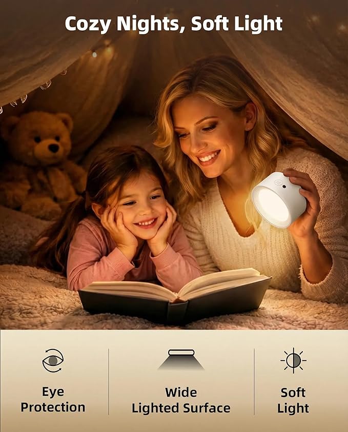 LED Wall Mounted Lights, Rechargeable Wall Sconces Lamp, 3 Color Temps & Remote and Touch, 360°Rotation Dimmable Cordless Wall Light for Study Bedroom Reading Bedside(White, 1 Pack)