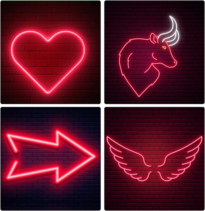 Neon Rope Lights, 16.4ft Rope Lights with Dimmable Remote and Adapter, Waterproof Flexible Smart Led Strip Lights for Bedroom, Super Bright, DIY Neon Sign, Indoors Outdoors Wall Decor, Red