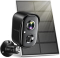 Security Cameras Wireless Outdoor, 2K WiFi Cameras for Home Security with Solar Panel Battery Powered AI Motion Detection Spotlight Siren Alarm Surveillance Home Security Cameras-Black Grey Solar Cam