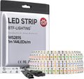 BTF-LIGHTING WS2815 (Upgraded WS2812B) LED Strip Light,UL Listed,3.2FT 144 LED/Pixels,Flexible Chasing RGB,Dual Signal Individually Addressable,5050SMD,3M Tape,DC12V IP30(No Adapter or Controller)