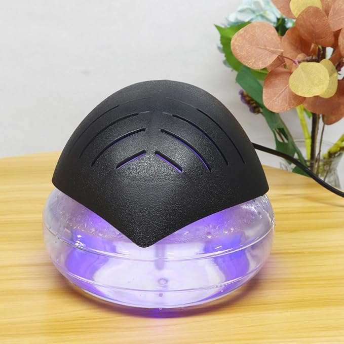 Water Air Purifier, Humidifier & Aromatherapy Diffuser in One, Essential Oil Diffuser for Home, Fresh Air Machine (Black) - 1000ML