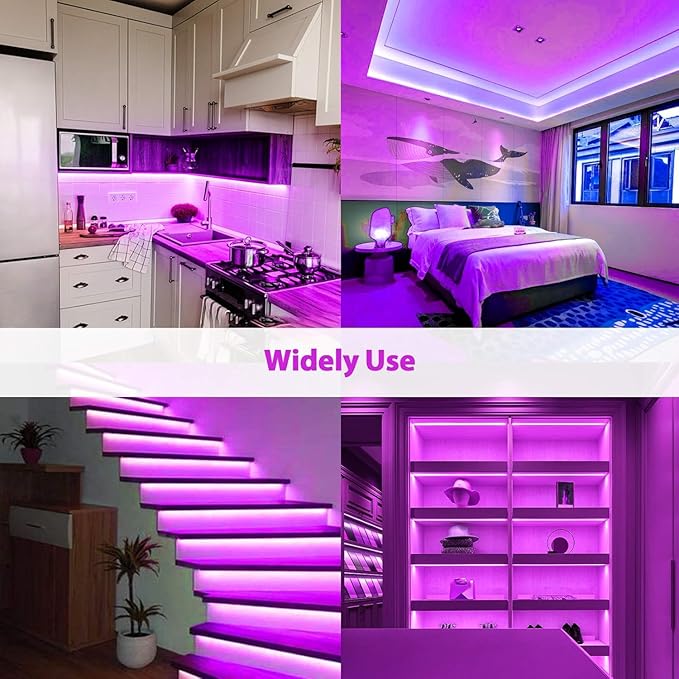 Lamomo LED Neon Lights Purple, 12V 0.39In/Cut Silicone Waterproof DIY Led Strip Lights for Bedroom Indoor Outdoor Decoration（Power Adapter not Included）