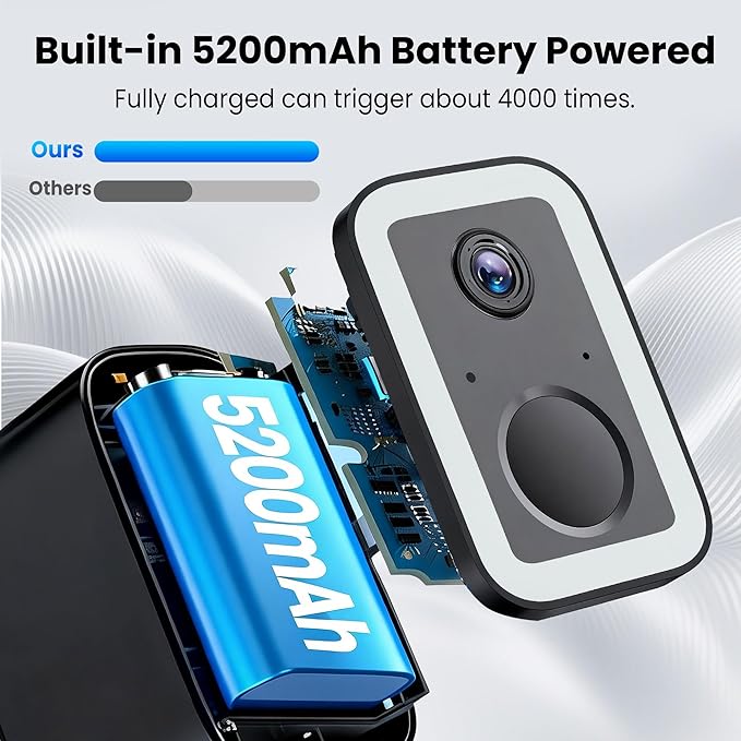 2026 Upgraded 2K Security Cameras Wireless Outdoor, AI Motion Detection & Spotlight Siren Alarm, Outside Battery Powered Camera for Home Security, Full-Color Night Vision, Support WiFi 5G & 2.4G