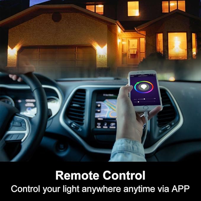 AvatarControls Wifi Smart LED Bulb,E26 6.5W Dimmable RGB Multi-color Changing Home Light,Compatible with Alexa/Google Assistant,Supports Remote Control ON/OFF/Color Switch via Android/iOS App